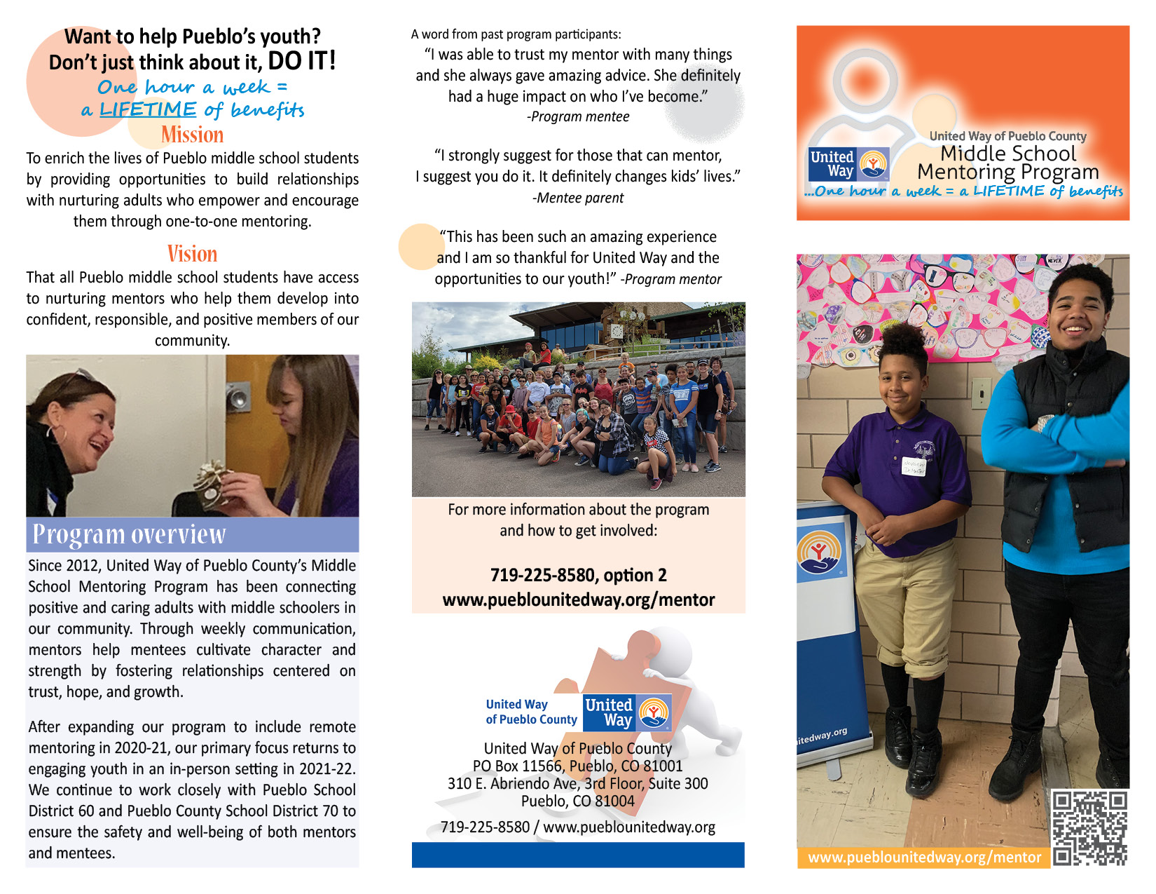 UWPC Middle School Mentoring Program Brochure